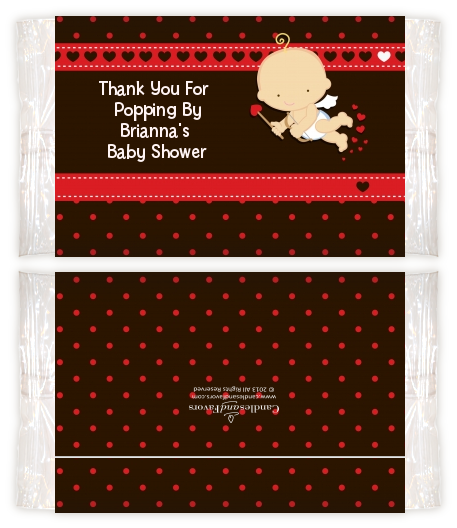 Cupid Baby Valentine's Day - Personalized Popcorn Wrapper Baby Shower Favors