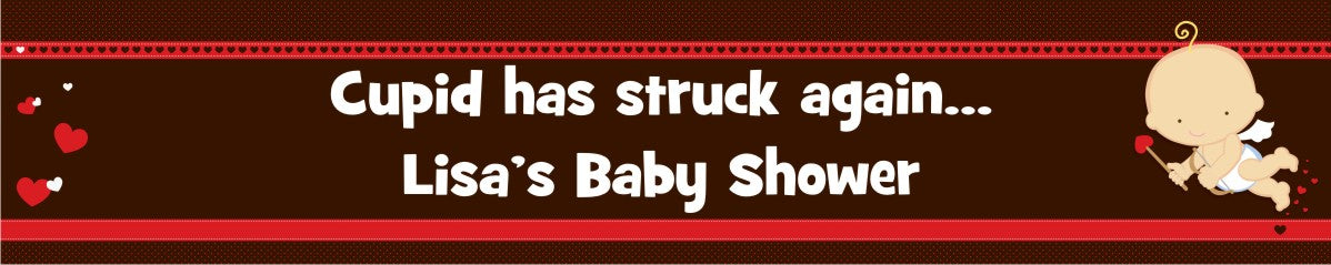 Cupid Baby Valentine's Day - Personalized Baby Shower Banners