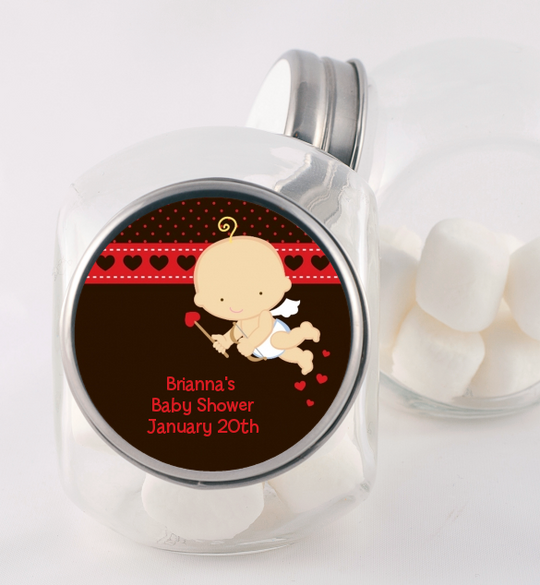 Cupid Baby Valentine's Day - Personalized Baby Shower Candy Jar