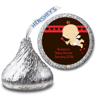 Cupid Baby Valentine's Day - Hershey Kiss Baby Shower Sticker Labels