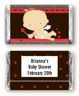 Cupid Baby Valentine's Day - Personalized Baby Shower Mini Candy Bar Wrappers