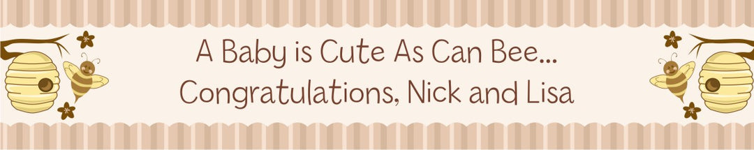 Cute As Can Bee - Personalized Baby Shower Banners