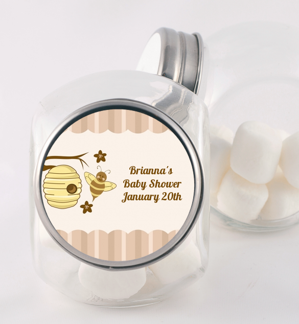 Cute As Can Bee - Personalized Baby Shower Candy Jar
