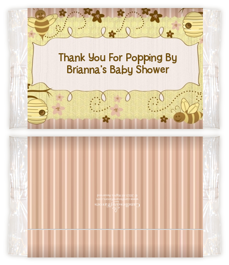 Cute As Can Bee - Personalized Popcorn Wrapper Baby Shower Favors
