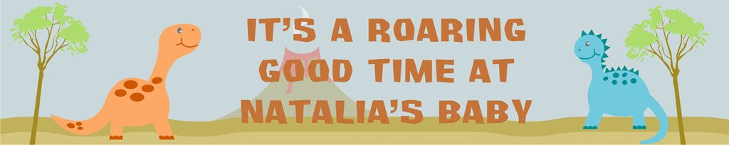 Dinosaur - Personalized Baby Shower Banners
