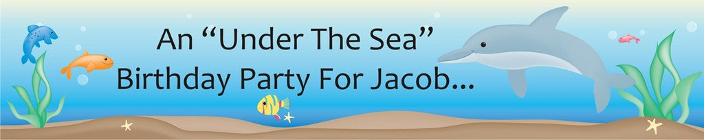 Dolphin - Personalized Birthday Party Banners
