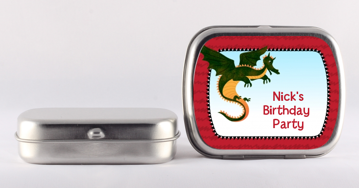 Dragon and Vikings - Personalized Birthday Party Mint Tins