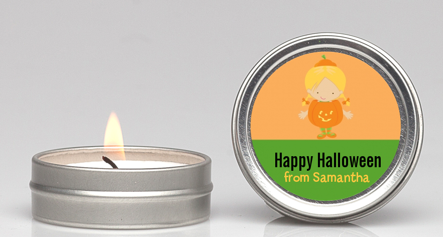 Dress Up Pumpkin Costume - Halloween Candle Favors