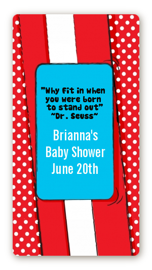 Dr. Seuss Inspired - Custom Rectangle Baby Shower Sticker/Labels