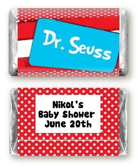 Dr. Seuss Inspired - Personalized Baby Shower Mini Candy Bar Wrappers