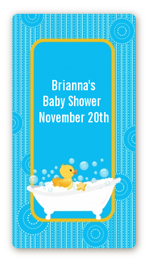 Duck - Custom Rectangle Baby Shower Sticker/Labels