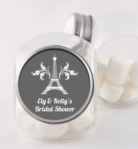 Eiffel Tower - Personalized Bridal Shower Candy Jar