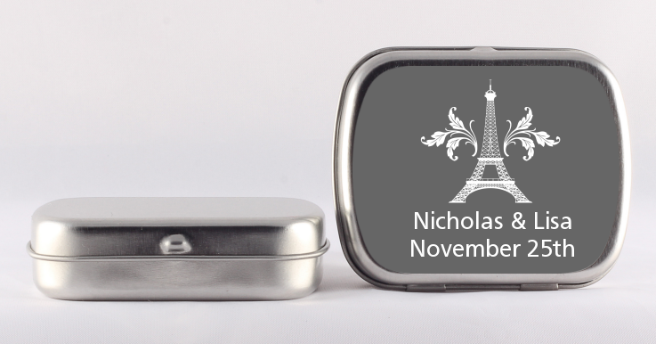 Eiffel Tower - Personalized Bridal Shower Mint Tins
