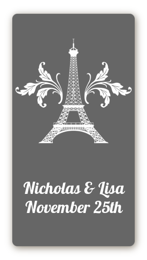 Eiffel Tower - Custom Rectangle Bridal Shower Sticker/Labels
