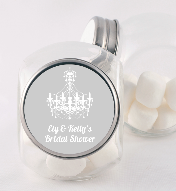 Elegant Chandelier - Personalized Bridal Shower Candy Jar