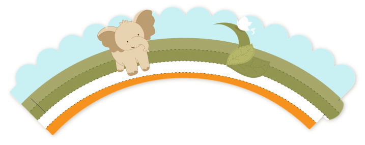 Elephant Baby Neutral - Baby Shower Cupcake Wrappers
