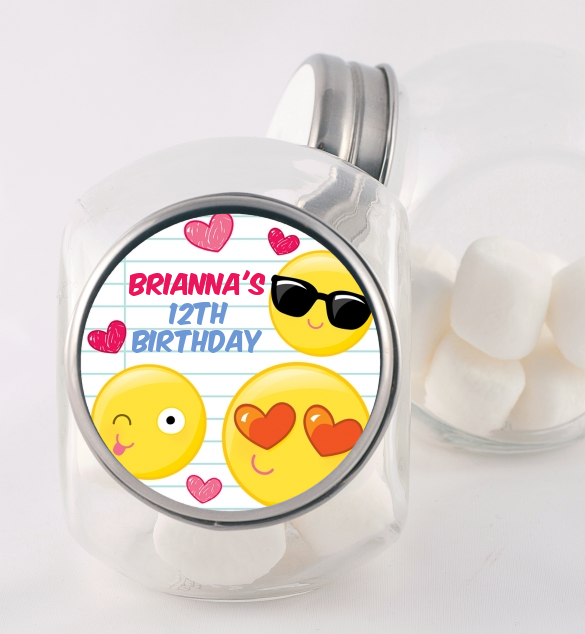 Emoji Fun - Personalized Birthday Party Candy Jar