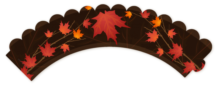 Autumn Leaves - Bridal Shower Cupcake Wrappers