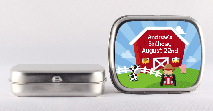Farm Boy - Personalized Birthday Party Mint Tins