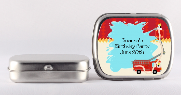 Fire Truck - Personalized Birthday Party Mint Tins