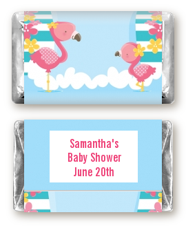Flamingo - Personalized Baby Shower Mini Candy Bar Wrappers