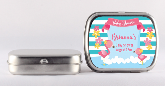 Flamingo - Personalized Baby Shower Mint Tins