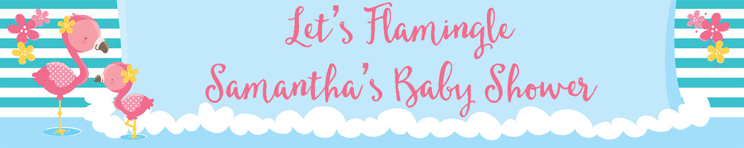Flamingo - Personalized Baby Shower Banners
