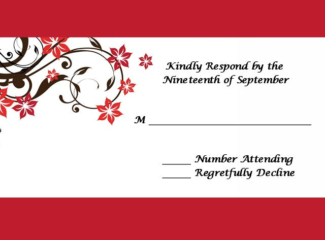 Floral Blossom - Bridal Shower Response Cards
