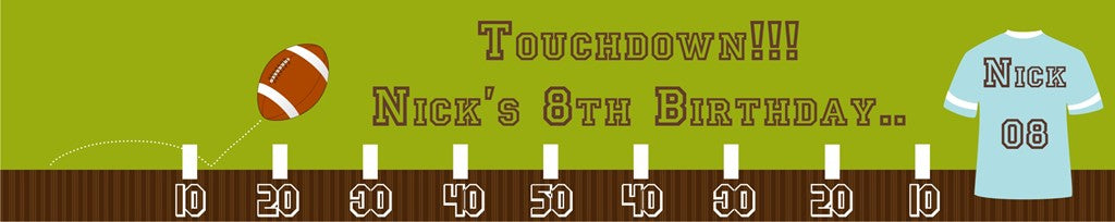 Football - Personalized Birthday Party Banners