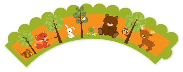 Forest Animals - Baby Shower Cupcake Wrappers