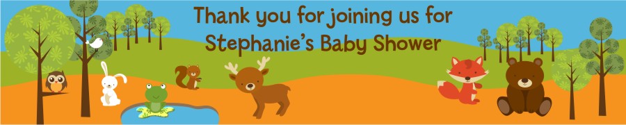 Forest Animals - Personalized Baby Shower Banners