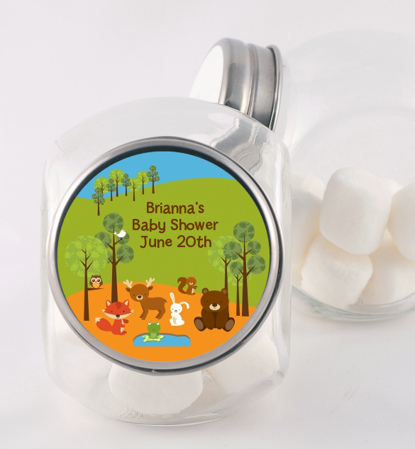 Forest Animals - Personalized Baby Shower Candy Jar