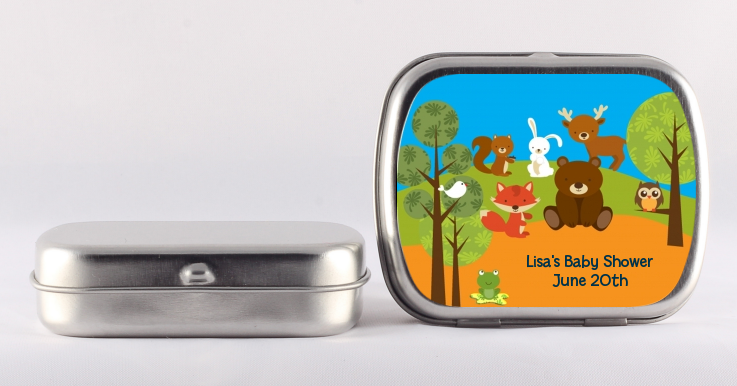 Forest Animals - Personalized Baby Shower Mint Tins