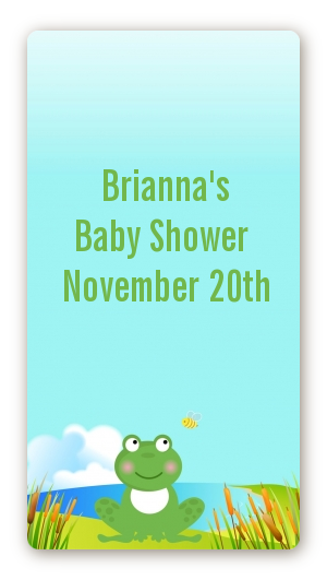 Froggy - Custom Rectangle Baby Shower Sticker/Labels