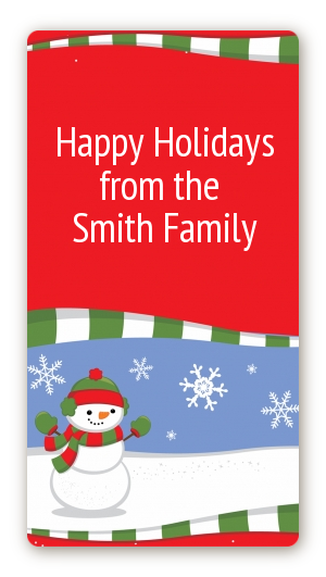 Frosty the Snowman - Custom Rectangle Christmas Sticker/Labels