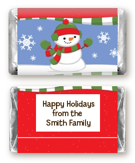 Frosty the Snowman - Personalized Christmas Mini Candy Bar Wrappers
