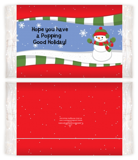 Frosty the Snowman - Personalized Popcorn Wrapper Christmas Favors