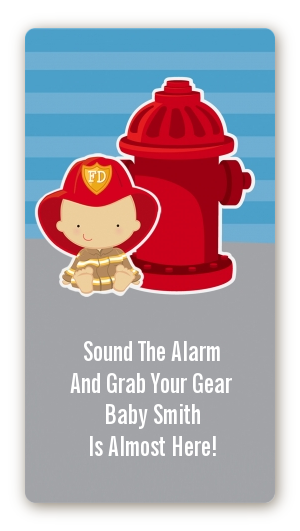Future Firefighter - Custom Rectangle Baby Shower Sticker/Labels