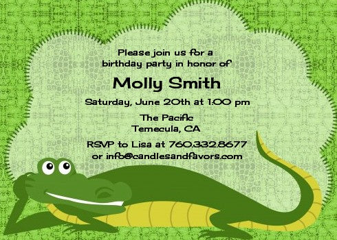 Gator - Birthday Party Invitations