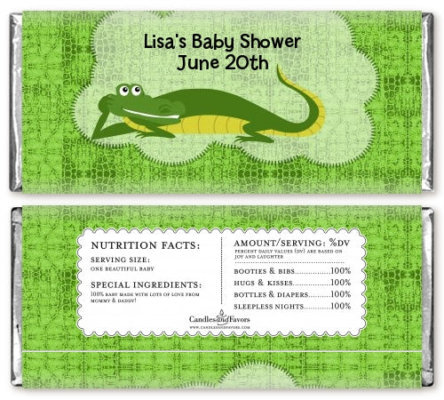 Gator - Personalized Baby Shower Candy Bar Wrappers