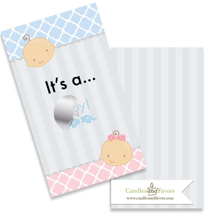 Gender Reveal - Boy - Baby Shower Scratch Off Game Tickets
