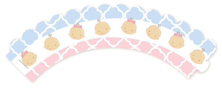 Gender Reveal - Baby Shower Cupcake Wrappers