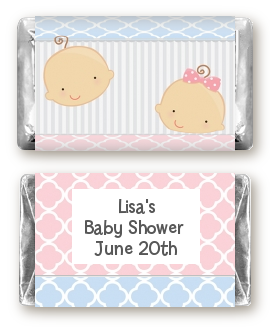 Gender Reveal - Personalized Baby Shower Mini Candy Bar Wrappers