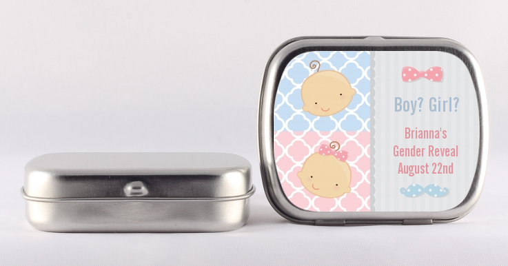 Gender Reveal - Personalized Baby Shower Mint Tins