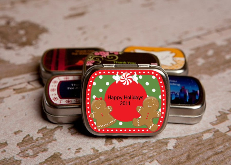 Gingerbread Party - Personalized Christmas Mint Tins