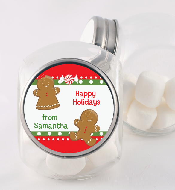 Gingerbread - Personalized Christmas Candy Jar