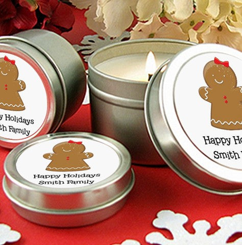 Gingerbread Girl - Christmas Candle Favors