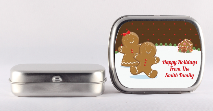 Gingerbread House - Personalized Christmas Mint Tins