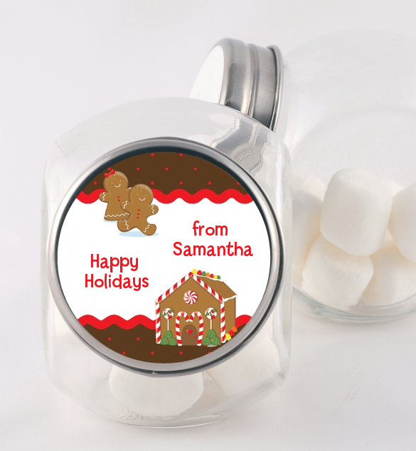 Gingerbread House - Personalized Christmas Candy Jar