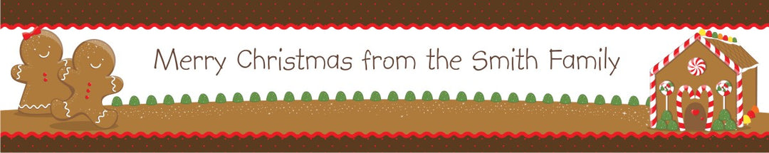 Gingerbread House - Personalized Christmas Banners